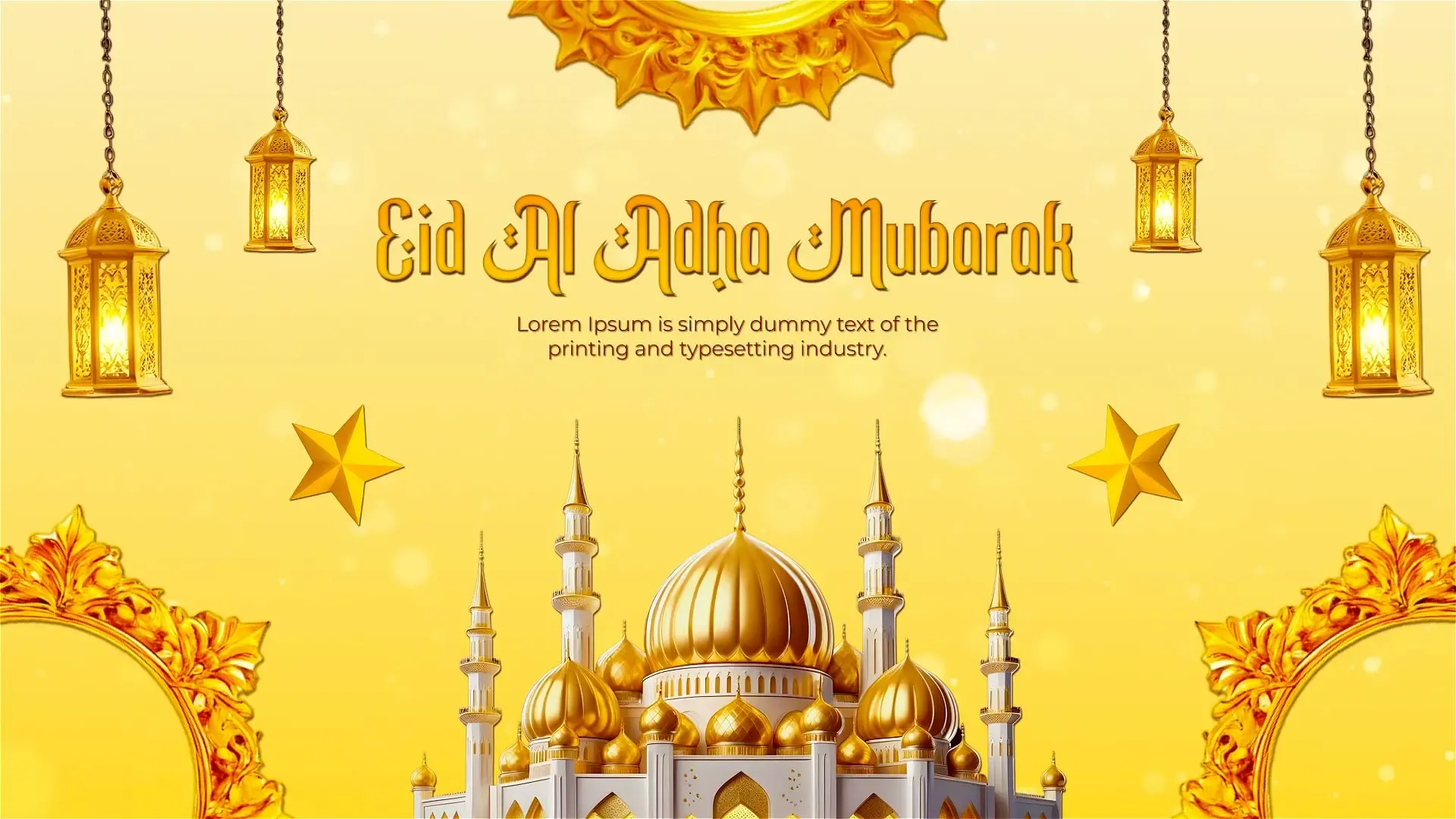 Golden 3D Design Eid al-Adha Slideshow